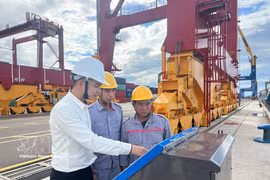 Installation et mise en service d’un système d’observation des navires à l’accostage au port de Chu Lai. Photo: VNA