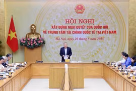 Le vice-Premier ministre permanent Nguyên Hoa Binh s'exprime lors de la conférence. Photo: VNA