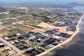 Vue d'ensemble du site d'implantation de la centrale nucléaire de Ninh Thuân 1, située dans la commune de Phuoc Dinh (province de Khanh Hoa). Photo : VNA