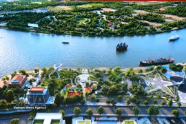 Vue d'ensemble du projet du parc culturel Ben Nha Rong - Khanh Hoi et de l'espace vert public de Ben Bach Dang, appelé à former un axe culturel et historique le long de la rivière Saïgon. Photo : VNA