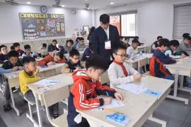 les élèves dans un cours d'anglais. Photo: HNM