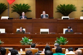 La séance plénière de la 9e session de l'Assemblée nationale, le 26 mai à Hanoi. Photo: VNA