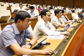 L'Assemblée nationale (AN) approuve la Résolution sur un certain nombre de mécanismes et de politiques spécifiques pour le développement du secteur économique privé. Photo: VNA