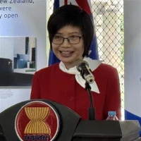 L'ambassadrice Tôn Thi Ngoc Huong, cheffe de la Mission permanente du Vietnam auprès de l'ASEAN. Photo: VNA