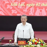 Le secrétaire général du Parti communiste du Vietnam (PCV), Tô Lâm, prend la parole. Photo: VNA