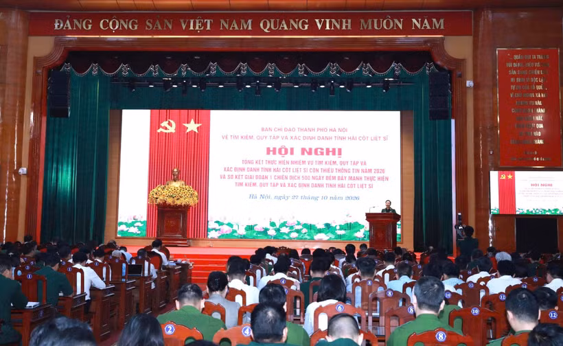 La conférence consacrée au bilan des missions réalisées en 2026 et à l’évaluation de la première phase de cette campagne. Photo: daibuenhandan.vn