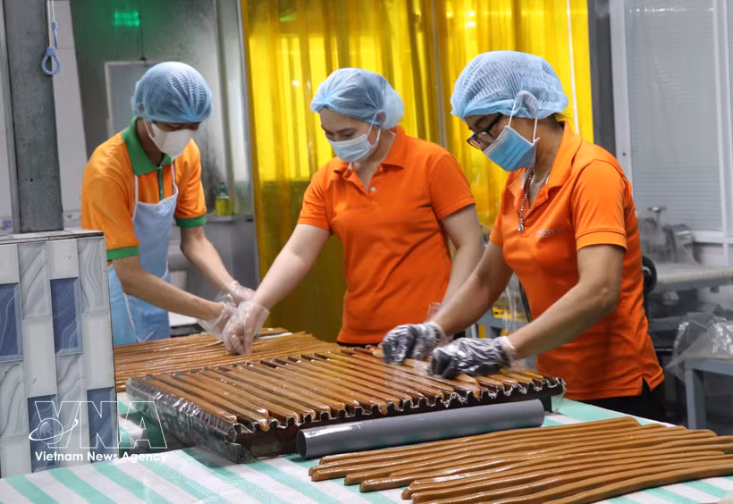 ​La production industrielle vietnamienne a poursuivi sa progression au cours des huit premiers mois de 2026, portée notamment par la bonne performance de l’industrie manufacturière et de transformation, qui reste le principal moteur de la croissance du secteur. Photo: VNA