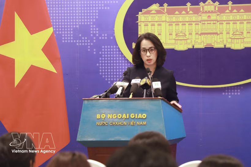La porte-parole du ministère des Affaires étrangères, Pham Thu Hang. Photo: VNA