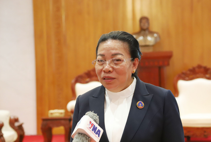 Sounthone Xayachak, secrétaire du Comité central du PRPL et vice-présidente de l'Assemblée nationale lao. Photo: VNA
