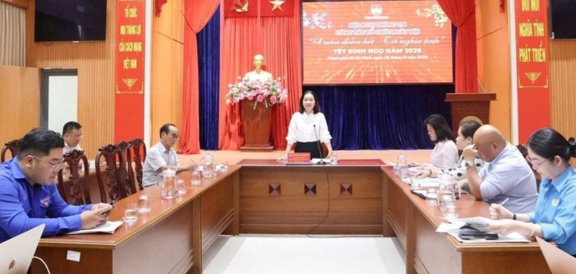 Conférence de presse du Comité du Front de la Patrie du Vietnam (FPV) de Ho Chi Minh-Ville sur des actions sociales du Têt 2026. Photo: VNA