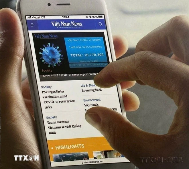 Dans le contexte d’intégration et de numérisation, la presse est appelée à se transformer, à adopter de nouveaux modèles multimédias capables de répondre aux exigences croissantes en matière d’information et de communication. Photo: VNA
