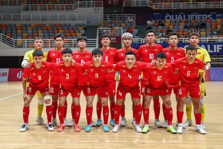 L'équipe masculine vietnamienne de futsal. Photo: VNA