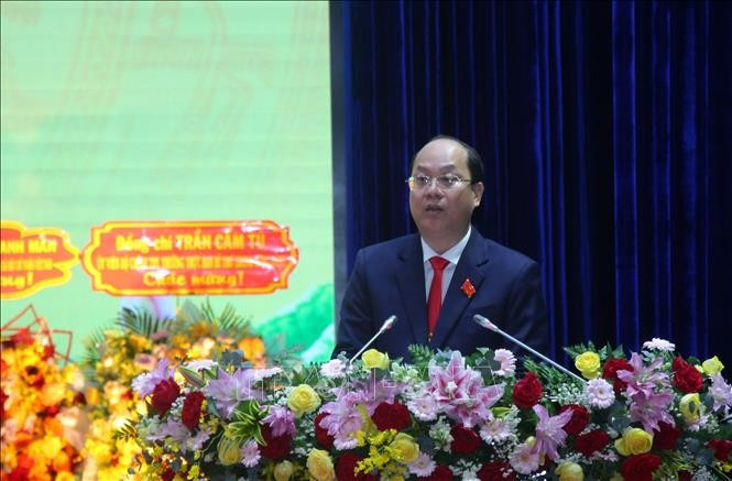 Nguyên Hô Hai est désigné au poste de secrétaire du Comité provincial du Parti pour le nouveau mandat. Photo: VNA