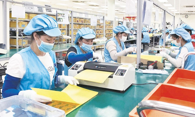 Activités de production à la Sarl Si Flex Vietnam, dans la zone industrielle de Quang Chau, chef-lieu de Viet Yen, province de Bac Giang (Nord). Photo: https://baobacgiang.vn/ 