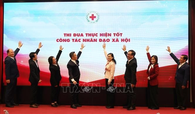 Cérémonie de lancement du mouvement d'émulation 2026 de la Croix-Rouge du Vietnam. Photo : VNA