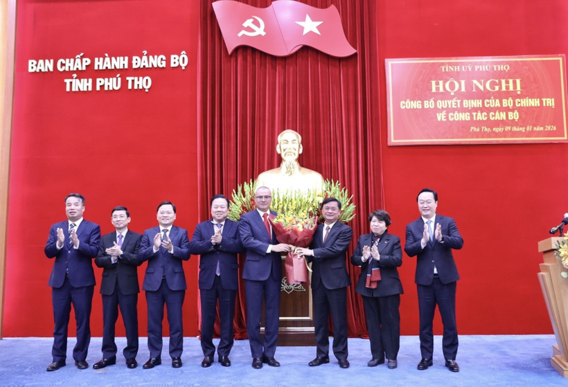 Pham Dai Duong, membre du Comité central du Parti et chef adjoint de la Commission centrale des politiques et des stratégies du Parti, est désigné secrétaire du Comité provincial du Parti de Phu Tho pour le mandat 2025-2030. Photo: VNA