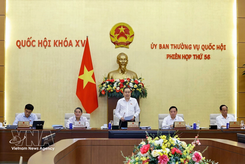 Le président de l'Assemblée nationale, Tran Thanh Man, à la réunion. Photo: VNA