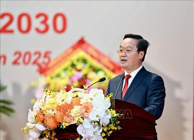 Nguyen Duc Trung réélu secrétaire du Comité provincial du Parti de Nghe An. Photo: VNA