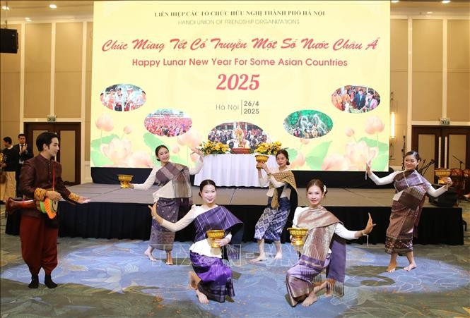 programme d'échanges d'amitié pour fêter le Nouvel An de plusieurs pays asiatiques en 2025. Photo: VNA