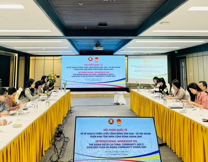 Conférence internationale sur le Plan stratégique de la Communauté socioculturelle de l’ASEAN (ASCC) visant à concrétiser la Vision de la Communauté de l’ASEAN 2045. Photo: VGP