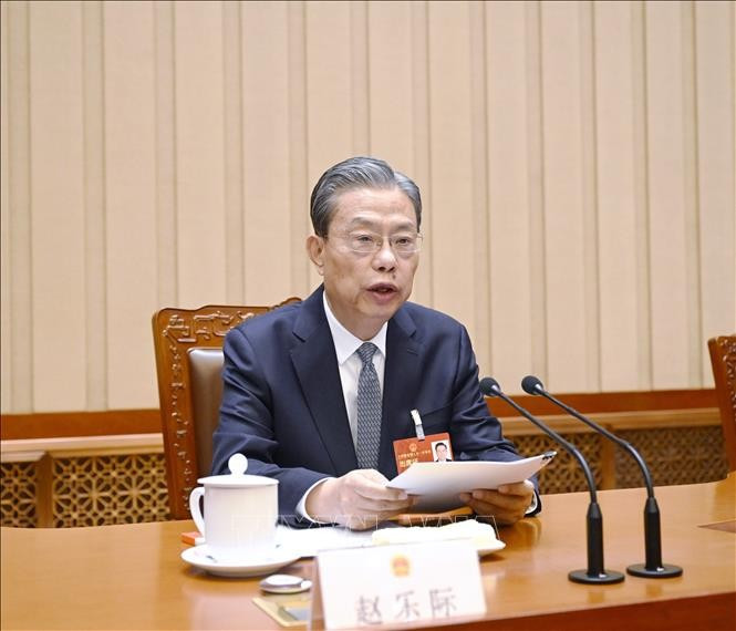 Zhao Leji, membre du Comité permanent du Bureau politique du Comité central du Parti communiste chinois (PCC) et président du Comité permanent de l'Assemblée populaire nationale (APN), à la tête d'une délégation de haut rang du PCC et de l'État chinois, effectuera du 31 août au 2 septembre une visite officielle au Vietnam. Photo: VNA