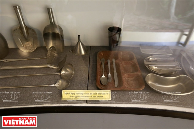Objet personnels et ustensiles de cuisine de soldats américains.