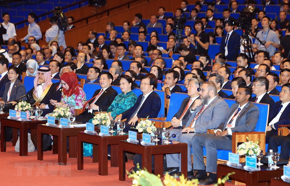 Les délégués à la cérémonie inaugurale de la 14e Assemblée de l’ASOSAI.