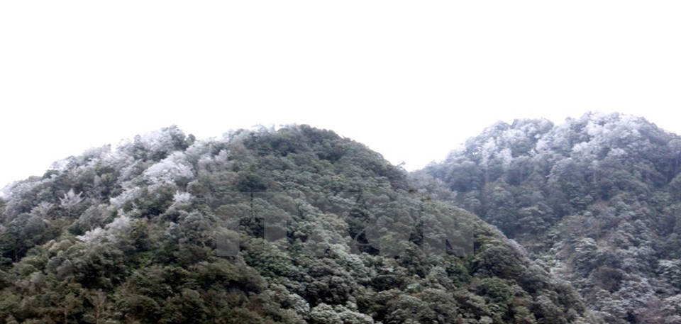 Neige et givre sont également apparus dans la province de Cao Bang.