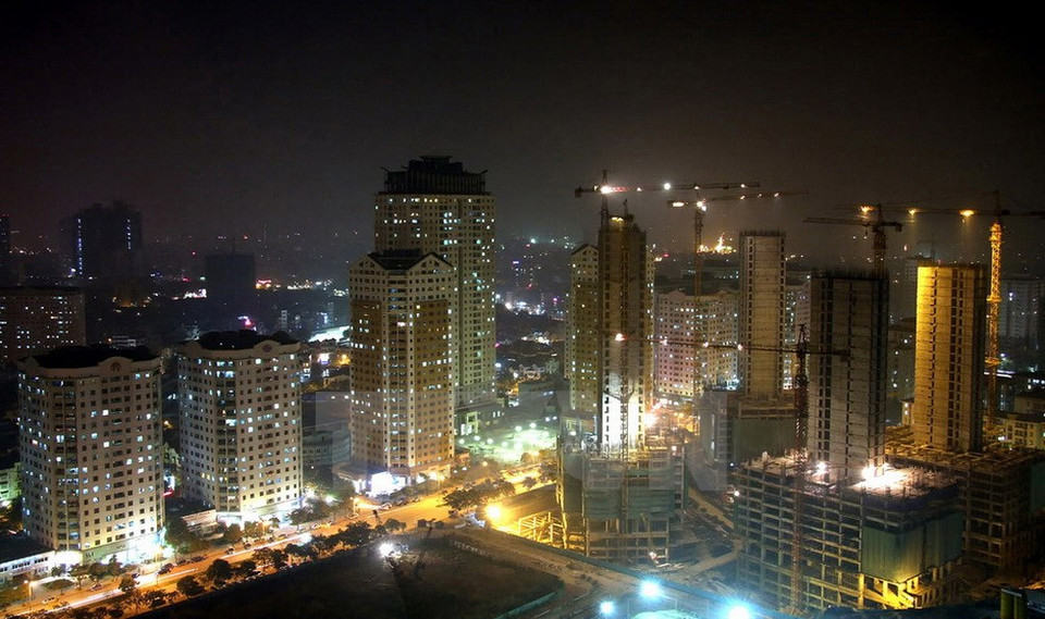 Un coin du complexe d'appartements Trung Hoa-Nhan Chinh, dans l'arrondissement de Thanh Xuan 