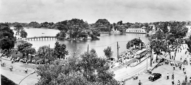 Vue aérienne du lac de l’Épée restituée. Photo : VNA