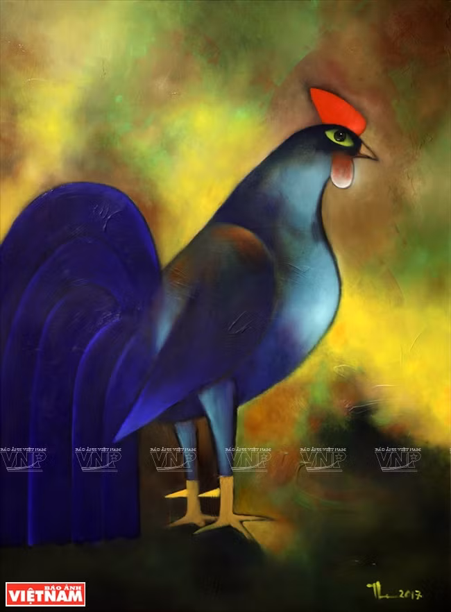 Une peinture à l’huile.