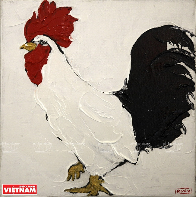 Une peinture acrylique.