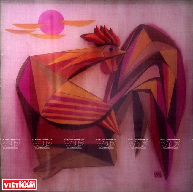 Une peinture sur soie.