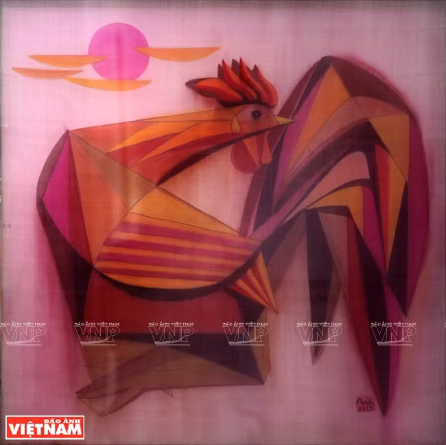 Une peinture sur soie.