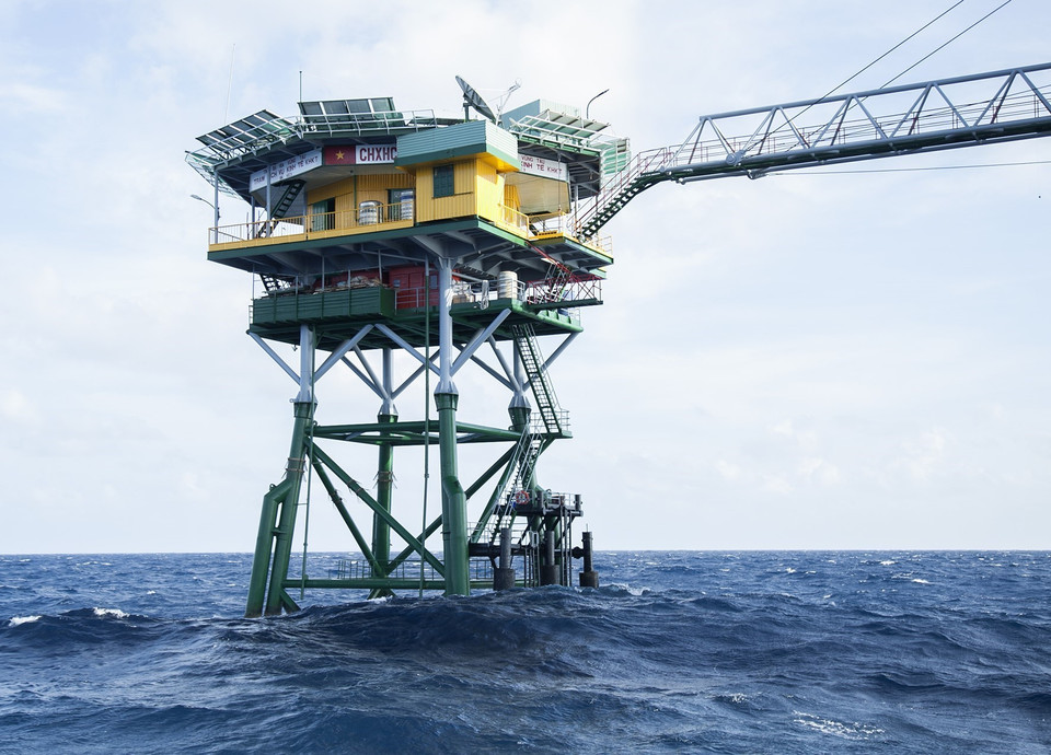 La plateforme DK1/21 à Ba Ke.