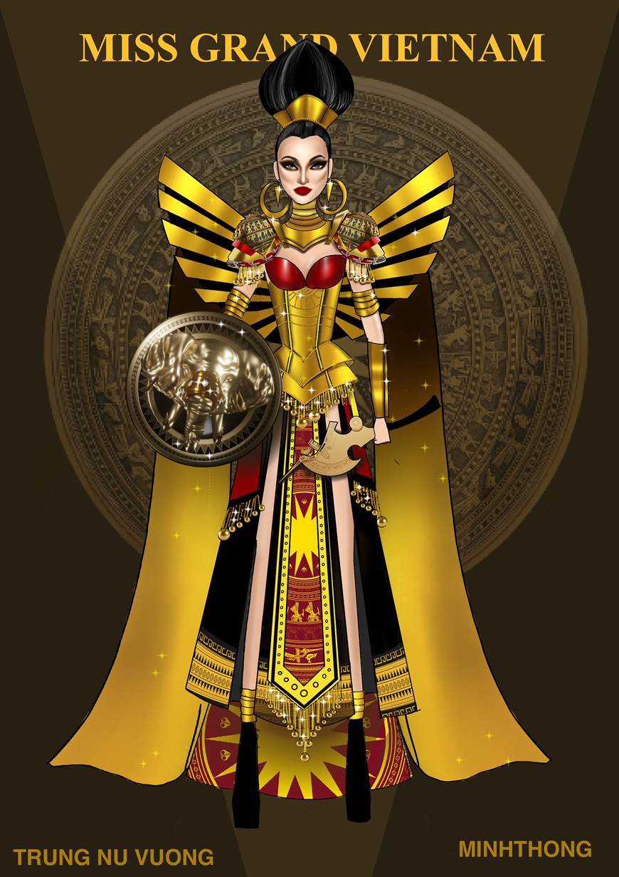 Un dessin de mode du designer Nguyen Minh Thong.