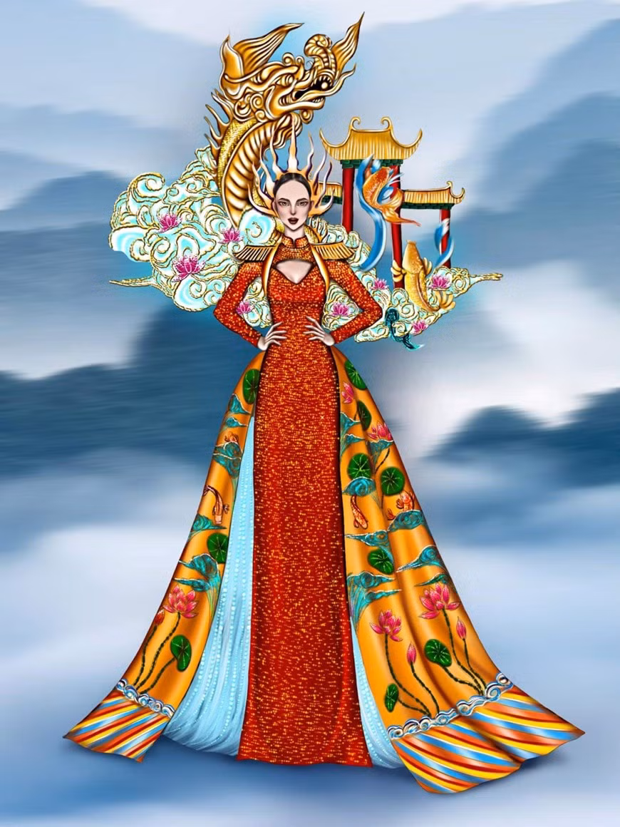  "La carpe se transforme en dragon" de Nguyen Ngoc Thuy Tien. 