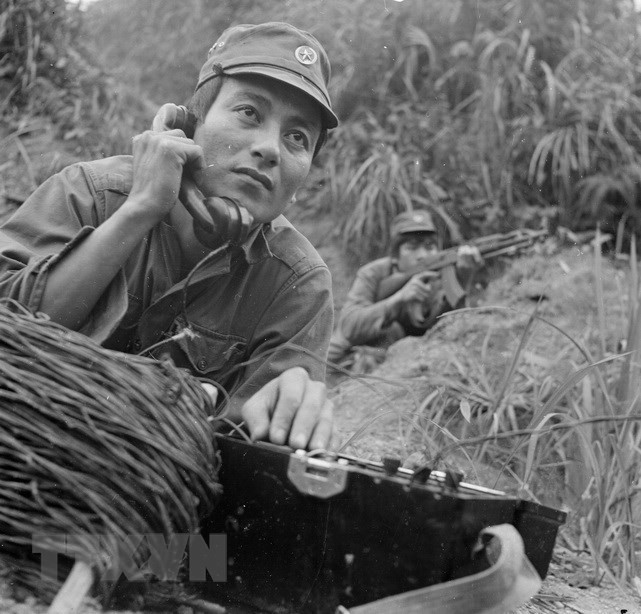 Le soldat Pham Van Do, compagnie numéro 18, dans la bataille.