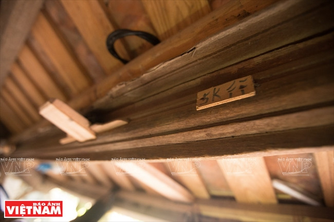 Une partie restaurée depuis 2008 à l’intérieur de la maison de la famille de Nguyên Van Hung.