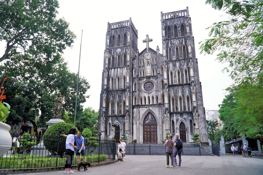 La Cathédrale de Hanoï est un ouvrage attachée aux habitants de la capitale des siècles. Photo : Minh Hieu/Vietnam+