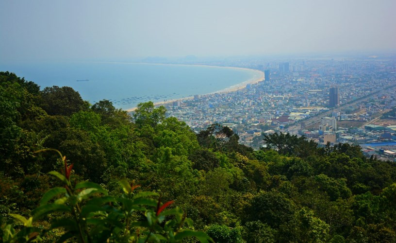 La ville de Da Nang vue d’en haut.