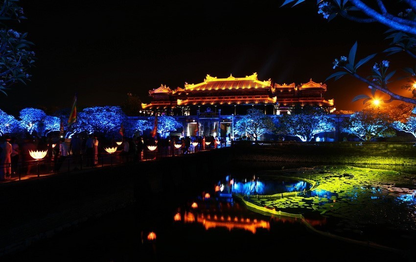 Un coin de Dai Nôi (Grand Intérieur) dans l’ensemble de monuments de Huê. 