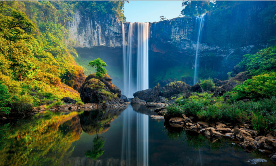 La cascade K50, dans la Réserve naturelle de Kon Chu Rang, à Gia Lai.