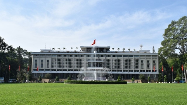 Le Palais de la Réunification dans la ville portant le nom du Président Hô Chi Minh. 