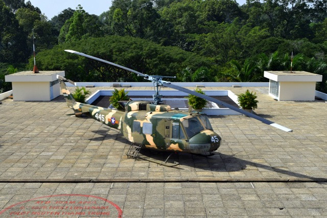 L'hélicoptère UH1 du Président Nguyên Van Thiêu.