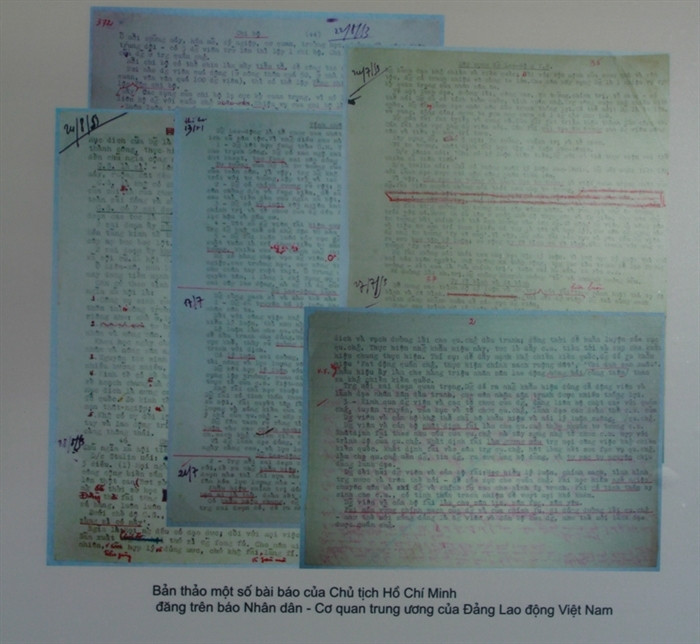 Le manuscrit des articles d’Hô Chi Minh publié par le journal Nhân Dân – l’organe central du Parti des travailleurs du Vietnam.