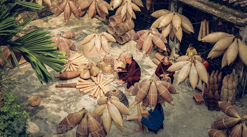 L'objet le plus connu du village de Tât Viên, dans la province de Hung Yen (Nord), est la nasse en bambou.