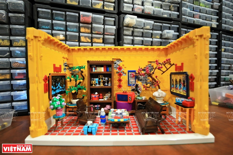 Une scène du salon des années 1990 pendant le Tet traditionnel (Nouvel An lunaire). Photo: Vietnam Illustré