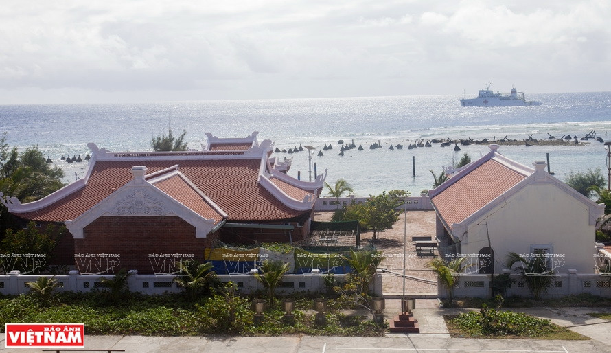 La pagode Vinh Phuc est située sur l'île de Phan Vinh A dans le district insulaire de Truong Sa.