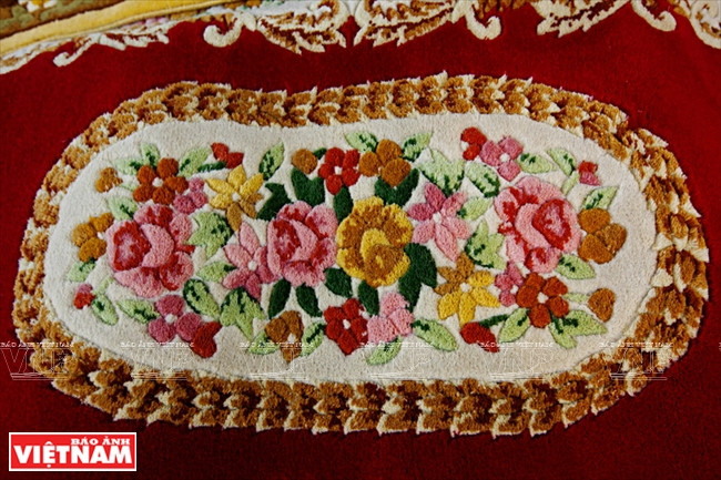 Des motifs décoratifs sur les tapis de SAGOCA.